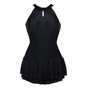 法式泳衣女遮肚显瘦ins风温泉新款性感仙女范V领露背裙式连体泳装