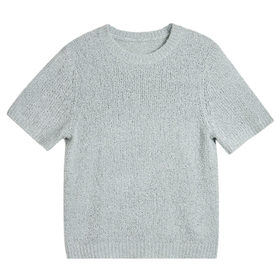 TOFOD 棉花糖 康宝莱真丝针织 柔软Q弹 短袖圆领上衣桑蚕丝T恤