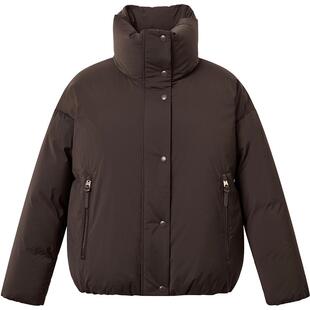 【专柜正品】Hazzys哈吉斯秋季立领短款鹅绒羽绒服女外套潮