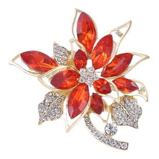 气质个性高级感水晶胸花胸针女简约百搭固定西装大衣别针配饰品