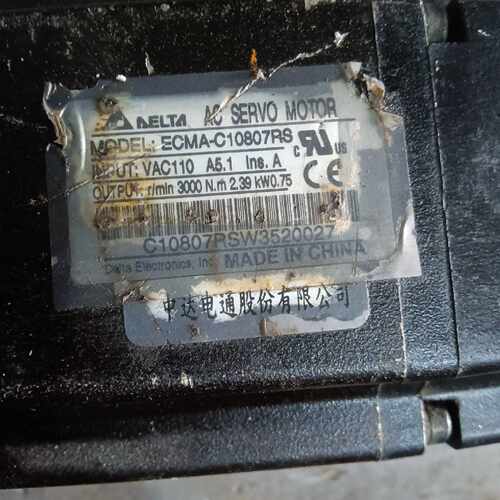 议价台达ecma-c10807rs 750w伺服电机、成色如图，