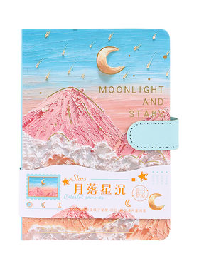 新款女生高颜值礼盒套装儿童空白精致手绘油画手账本磁吸扣本子多功能彩页笔记本加厚礼物奖品创意治愈系