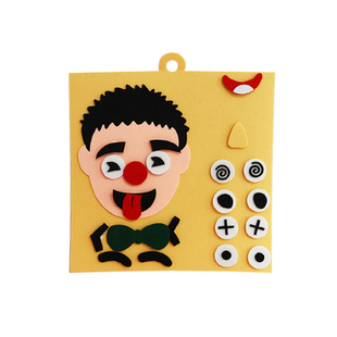 儿童表情毛毡教具面部五官男孩女孩情绪表达玩具早教启蒙拼图游戏