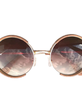 手作复古桃花心木渐变防紫外线镜