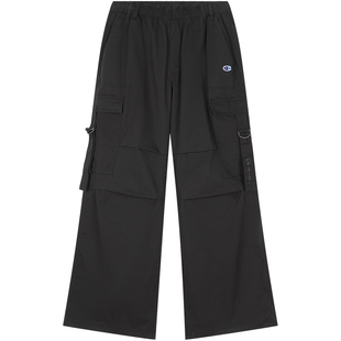 Champion冠军伞兵裤春秋新款女工装休闲裤口袋阔腿裤潮长裤复古风