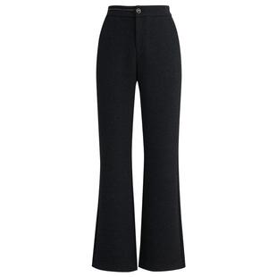 [百搭显瘦]LANDI含羊毛醋酸毛呢微喇休闲裤女通勤长裤2025冬新品