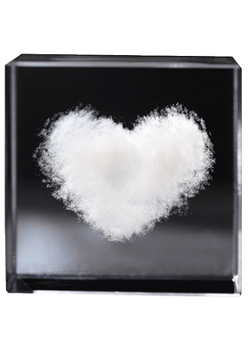 水晶心形简约现代书房创意摆件