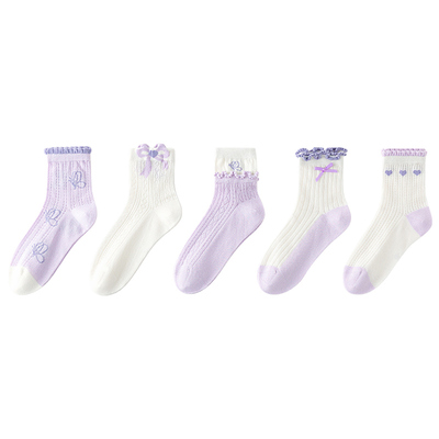 女童袜子夏季网眼袜透气薄款棉袜