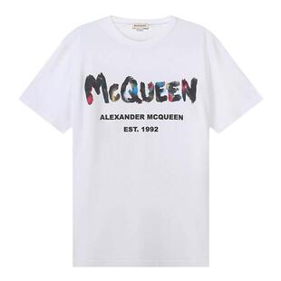 ALEXANDER MCQUEEN麦昆 男士圆领短袖T恤 727285 QUZ22