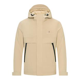 [三防]Navigare意大利小帆船卡其色短款羽绒服男冬季休闲连帽外套