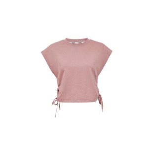 25夏季新品 NBA ATELIER女士步行者队粉色无袖抽绳上衣百搭T恤