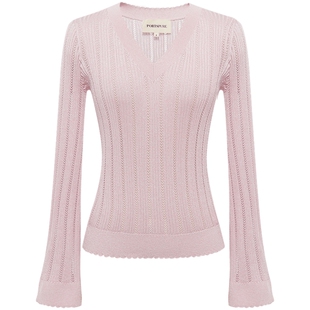 【薄荷曼波】PORTSPURE女装春季镂空 显瘦透气轻薄针织衫