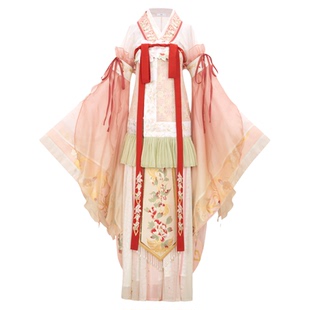 花朝记x昆剧南柯梦|金枝瑶芳|南北朝汉服大袖襦交窬裙羽袖粉色