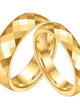 戒指钨钢菱形拉丝紫色斜边首饰品