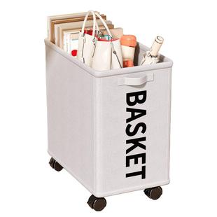 办公室桌下置物架工位放包收纳筐带轮小推车书包宿舍可移动收纳架