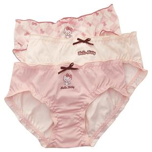 [HelloKitty联名]果壳内裤新款可爱纯棉裆底女士三条装内裤组合