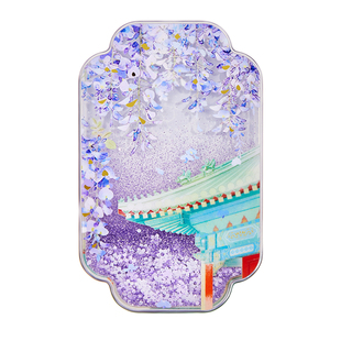 恭王府文创花卉流沙冰箱贴北京磁贴亚克力博物馆文创生日伴手礼物