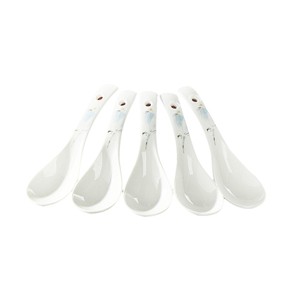 优尊陶瓷简约家用长柄调羹汤勺