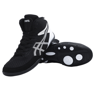 FIVING拳击鞋散打格斗训练鞋专业摔跤鞋男女低帮高帮拳击鞋