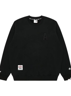 Aape猿人浮雕印花刺绣卫衣