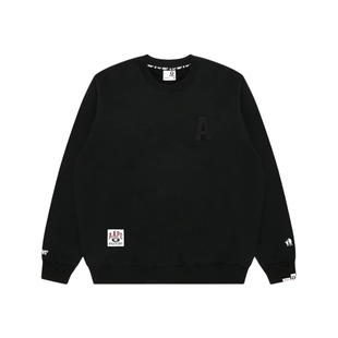 Aape旗舰店男装秋冬猿人浮雕印花字母刺绣质感圆领卫衣E307XXP