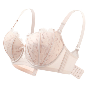 心动杯 内衣大胸显小女聚拢收副乳防下垂大胸上托大码胖mm文胸罩F