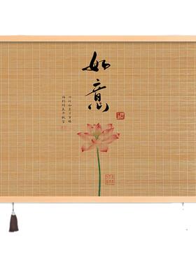 新中式植物系列竹编挂画竹报平安玄关客厅餐厅简约竹帘挂画竹丝画