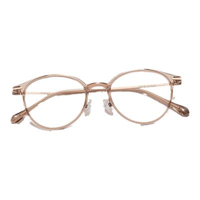 韩系修颜镜框透明茶文艺显白