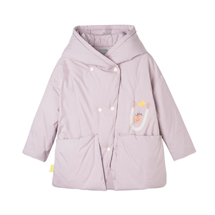 viciusss女童棉服冬季新款个性卡通连帽保暖加厚棉衣外套洋气百搭