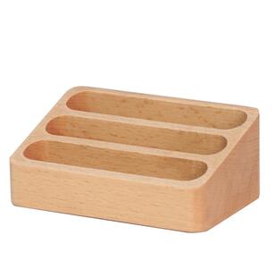 实木名片盒logo定制桌面名片座前台6格木质名片架摆台卡片架座商务大容量名片收纳盒子榉木胡桃木名片展示架