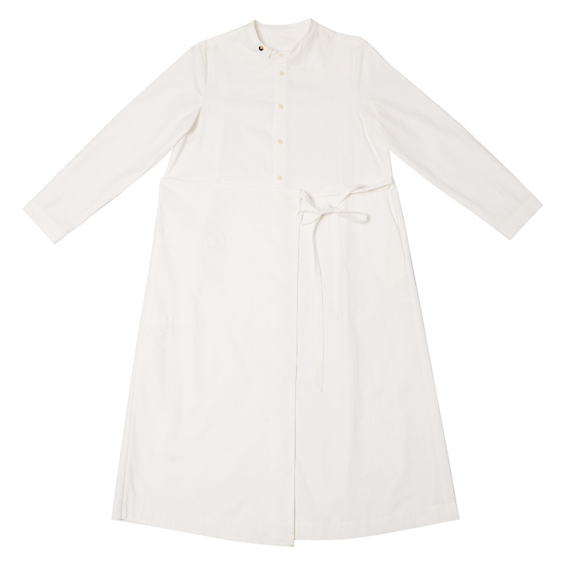 鹿造LUZAO｜长衬衫围裹系带一衣多穿餐饮酒店店服简约工作服男女