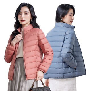鸭鸭轻薄羽绒服女2026年反季短款立领修身舒适上衣内胆保暖外套J