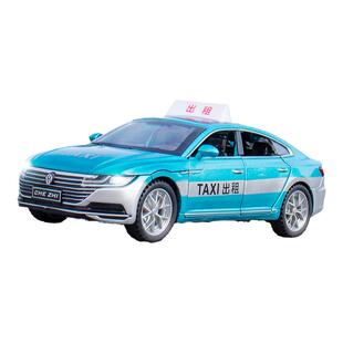 大号儿童出租车玩具仿真合金汽车模型大众CC的士男孩玩具车礼品
