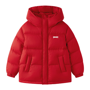 巴拉巴拉男童羽绒服儿童红色加厚外套冬季新款女童防寒服宝宝童装