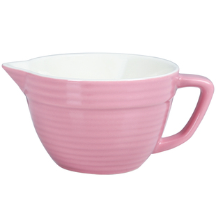 华孚搅拌碗陶瓷带把手 小号家用打蛋碗尖嘴碗引流杯烘焙调面糊碗