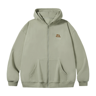 PSO Brand男装女装重磅可爱小狗卫衣女款加厚拉链外套秋冬帽衫潮