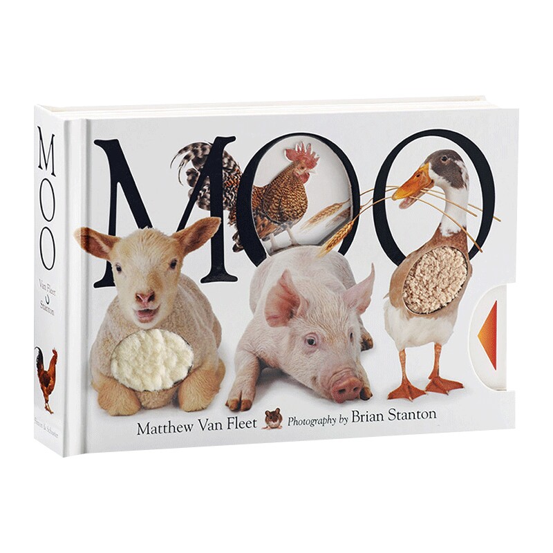 英文原版 MOO 哞哞叫 纸板触摸操作书 立体书绘本 趣味启蒙认知系列  Matthew Van Fleet  英文版 进口英语原版书籍 动物