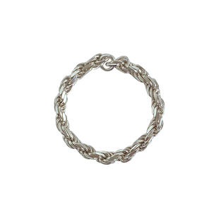 如意玫瑰/古巴链条软戒 意大利进口925纯银时尚嘻哈INS粗链条戒指