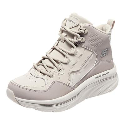 斯凯奇冬季女脚宽脚胖厚底雪地靴加绒保暖休闲鞋增高棉鞋百搭靴子