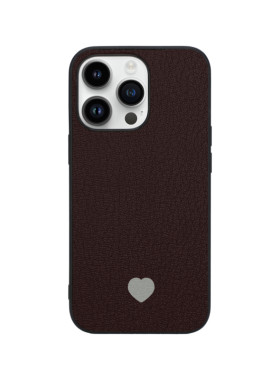 里面LM｜miu系小爱心系列真皮拼贴手机壳适用于iphone17proMax华为mate80pro三星清新自然软壳个性创意礼物