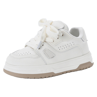 新款女童休闲风厚底小白鞋2026春秋季儿童轻便百搭板鞋男童运动鞋