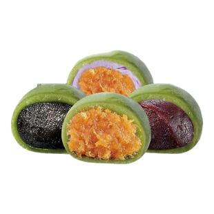 艾草青团蛋黄肉松豆沙黑芝麻网红零食清明团子糕点心糯米糍粑小吃