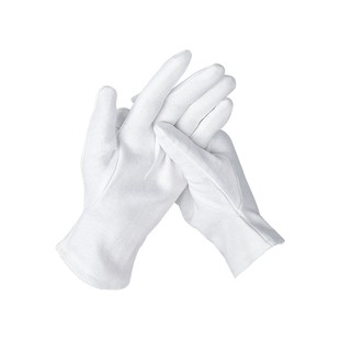 白手套礼仪手套纯棉盘串专用一次性薄款礼宾文玩高级礼仪阅兵司机