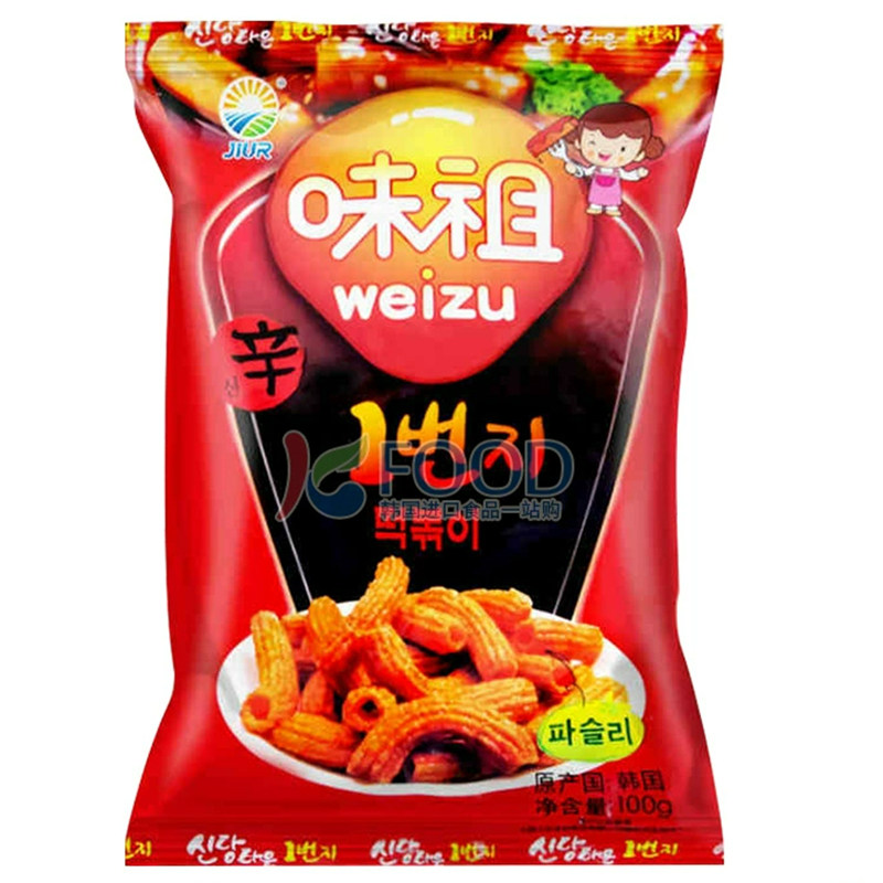 韩国进口九日味祖辣炒年糕条火鸡卷韩式零食高端薯片辣味特产薯条