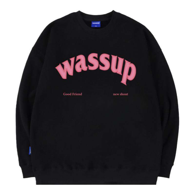 WASSUP潮牌美式重磅圆领卫衣
