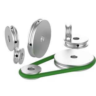 皮带轮单槽电机o型铝合金5mmPU圆带聚氨酯工业小型马达主轴传动轮