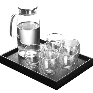 凉水壶家用套装大容量玻璃冷水壶耐热耐高温扎壶杯防爆装水泡茶壶