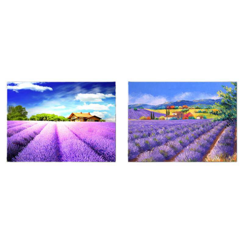 卧室客厅薰衣草紫色风景墙壁画