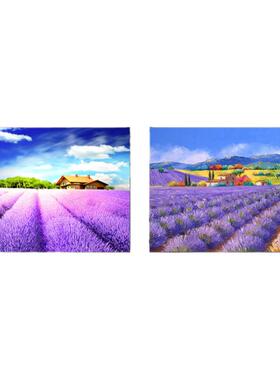 卧室客厅薰衣草紫色风景墙壁画