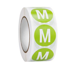 衣服尺码大小标签贴纸服装鞋帽尺寸型号不干胶标签标记装饰圆贴